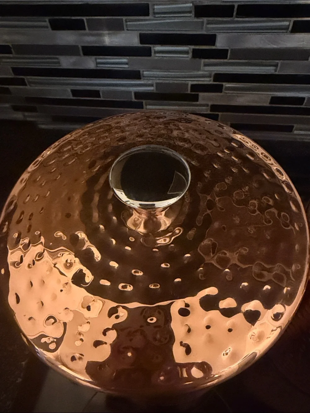 Copper Hammered Kitchen Canister Set - 4-Piece Storage Containers NEW never used